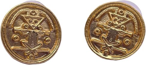 Pre-Columbian Style Earrings 24K Gold Plated in Saudi Arabia