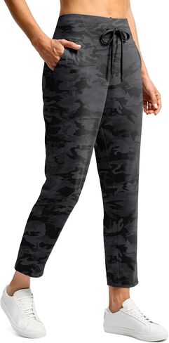 G Gradual Women's Pants Ankle Golf Pants 2 Pockets High Waisted 7/8 Stretch Sweatpants for Athletic Travel Casual Lounge Work in Kuwait