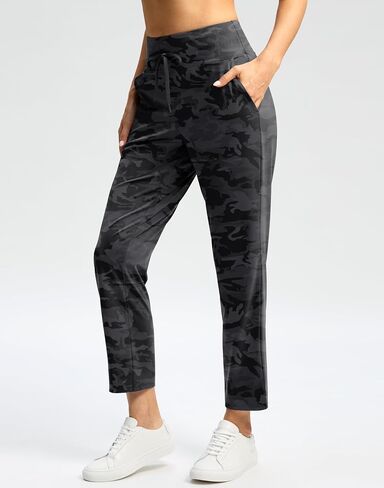 G Gradual Women's Pants Ankle Golf Pants 2 Pockets High Waisted 7/8 Stretch Sweatpants for Athletic Travel Casual Lounge Work in Kuwait