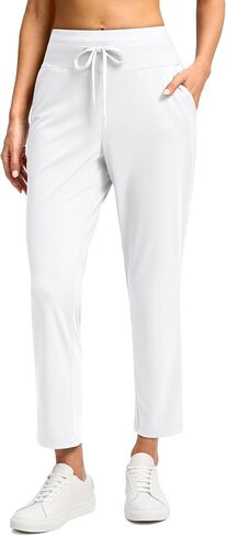 G Gradual Women's Pants Ankle Golf Pants 2 Pockets High Waisted 7/8 Stretch Sweatpants for Athletic Travel Casual Lounge Work in Kuwait