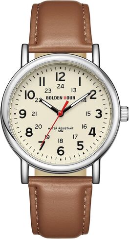 GOLDEN HOUR Men’s Quartz Analog Easy to Read 38mm Watch in Saudi Arabia