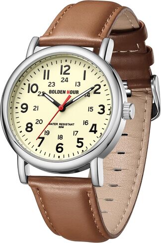GOLDEN HOUR Men’s Quartz Analog Easy to Read 38mm Watch in Saudi Arabia