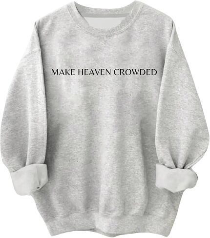 GORGLITTER Women's Oversized Letter Graphic Sweatshirt Long Sleeve Crewneck Pullover Sweatshirts Fall in Saudi Arabia