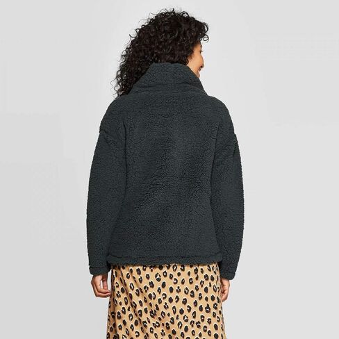 A New Day Women's Any Day Turtleneck Sherpa Pullover Sweatshirt in Saudi Arabia