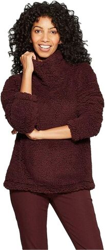 A New Day Women's Any Day Turtleneck Sherpa Pullover Sweatshirt in Saudi Arabia