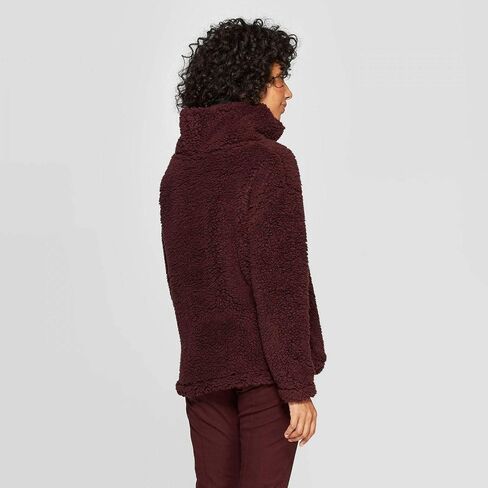 A New Day Women's Any Day Turtleneck Sherpa Pullover Sweatshirt in Saudi Arabia