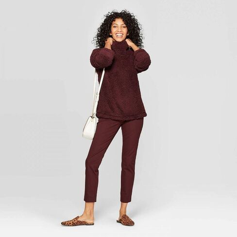 A New Day Women's Any Day Turtleneck Sherpa Pullover Sweatshirt in Saudi Arabia