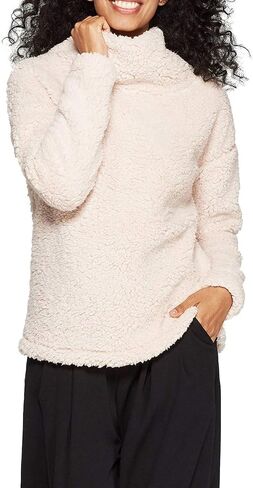 A New Day Women's Any Day Turtleneck Sherpa Pullover Sweatshirt in Saudi Arabia