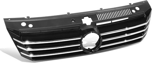 DNA MOTORING Factory Style Black Slat & Badge Slot Grille Grill Compatible with 06-10 VW Passat, Chrome, OEM-GR-VW1200147 in Saudi Arabia