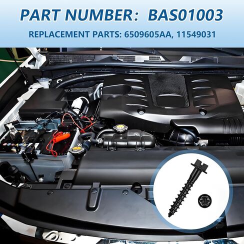 براغي مسمار صندوق الهواء تحل محل BAS01003 (5 عبوات) متوافقة مع صندوق الهواء طراز GM، براغي صندوق الهواء تحل محل رقم الجزء 6509605AA، 11549031 لكرايسلر، جيب، دودج، رام in Kuwait