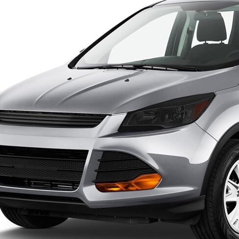 مجموعة المصابيح الأمامية DNA MOTORING متوافقة مع 2013-2016 Ford Escape، جانب السائق والراكب، أسود/شفاف، HL-OH-FESC13-BK-CL1 in Saudi Arabia