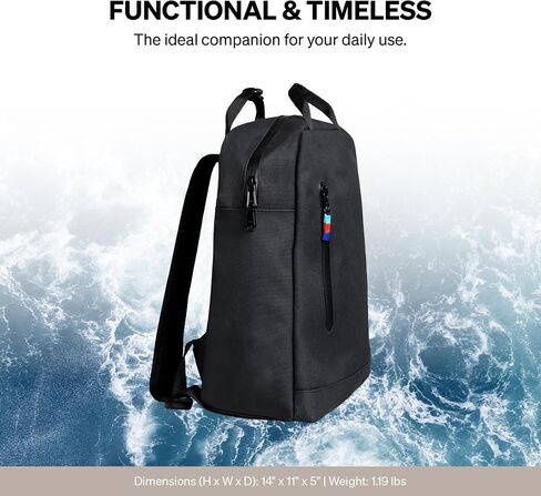 GOT BAG - Daypack Backpack, Hiking & Travel with a 13" Laptop Sleeve & Luggage Sleeve, Eco-Conscious Bag Made of Recycled Ocean Impact Plastic™ (Algae Color) in Saudi Arabia