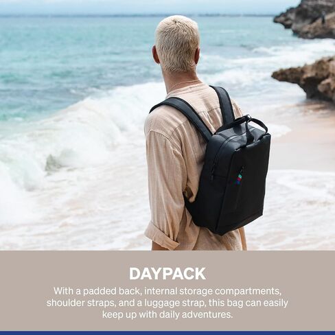 GOT BAG - Daypack Backpack, Hiking & Travel with a 13" Laptop Sleeve & Luggage Sleeve, Eco-Conscious Bag Made of Recycled Ocean Impact Plastic™ (Algae Color) in Saudi Arabia