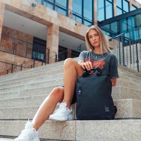 GOT BAG - Daypack Backpack, Hiking & Travel with a 13" Laptop Sleeve & Luggage Sleeve, Eco-Conscious Bag Made of Recycled Ocean Impact Plastic™ (Algae Color) in Saudi Arabia