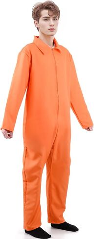 زي السجن البرتقالي للهالوين للرجال، زي السجين البرتقالي، زي جيلبيرد السجين البرتقالي in Kuwait