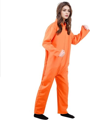 زي السجن البرتقالي للهالوين للرجال، زي السجين البرتقالي، زي جيلبيرد السجين البرتقالي in Kuwait