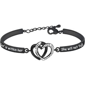 FAADBUK هدية مسيحية سوار مسيحي مزمور 46:5 الله بداخلها لن تسقط مجوهرات سوار مجوهرات هدية دينية in Kuwait