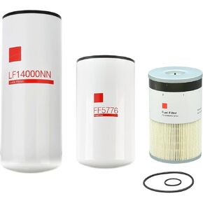 LF14000NN FF5776 FS19765 Oil Change Kit, Fuel Filter and Fuel Water Separator Filter Compatible with Cummins Fleetguard