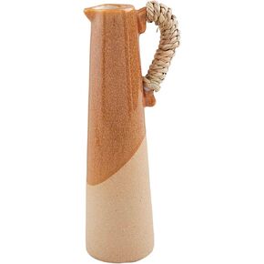 Mud Pie Pitcher Bud Vase, Brown, 7.75" x 2"