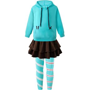 Girl's Halloween Skirt Set Cartoon Movie Aquamarine Costume (4-5Years)