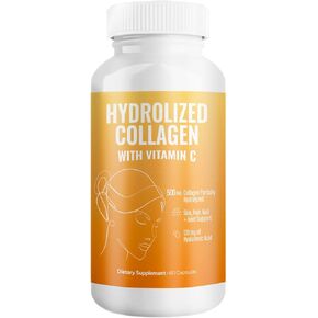 Aura Vitamins Berry Collagen Blast | Hydrolyzed Collagen Powder - Berry Flavor | Promotes Hair, Nail, Skin, Bone, Joint Health and Gut Health | Hydrolyzed Grass Fed Collagen Peptides | 204 Grams