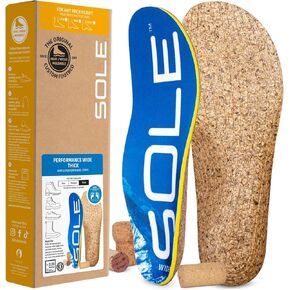 SOLE Performance Thick Wide Plantar Fasciitis Insoles, Men & Women - Arch Support Inserts for Foot Health and Heel Pain Relief, Orthotic Shoe Inserts Men & Women