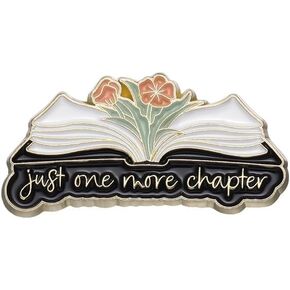 Just One More Chapter Enamel Pin Creative Backpack Brooch Of Reading Book As Bookworm And Student Gift