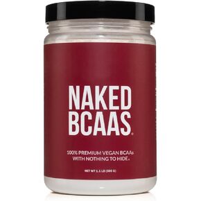 Naked BCAAs Amino Acids Powder, Only 1 Ingredient, Pure 2:1:1 Formula, Vegan Unflavored Branched Chain Amino Acids, Instantized All Natural BCAA Supplement - 500 Grams, 100 Servings