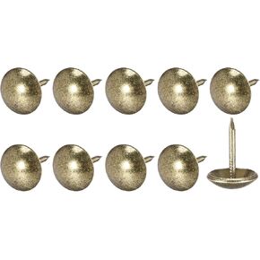 METALLIXITY Upholstery Nail Tacks (11x17x3.6mm) 50Pcs, Iron Round Thumb Push Pins - for House Construction, Home Kitchen Furniture, White