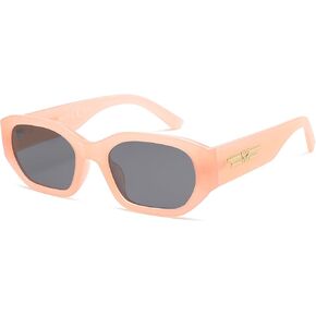 SOJOS Polarized Sunglasses Womens Mens Retro Rectangle Sun Glasses Trendy Hexagonal Frame 80s 90s Shades SJ2324