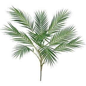 Supla 1 Pcs Artificial Tropical Palm Leaves Branches in Green Fake Areca Palm Tropical Plant 9 Leaves Branches 33.4" Tall for Tropical Greenery Accent Tropical Flower Arrangement Vase Decoration