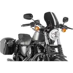 Puig 9283H الجيل الجديد من الزجاج الأمامي Harley Sportster C/Light Smoke (مخصص 04-17 / Iron 09-17 / 883R 02-17 / NIGHTSTER 08-17 / Superlow 11-17)