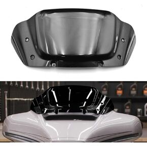 IZX Fits for Harley CVO Street Glide FLHXSE 2023-later Street Glide FLHX 2024-later Motorcycle 8" Front Upper Fairing Windshield Wind Deflector Cowling Windscreen (Black)
