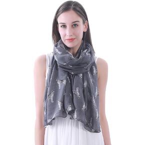 Siberian Husky Dog Print Women's Scarf Shawl Wrap Lightweight