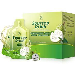 Soursop Graviola Fruit Drink with Vitamin C for Cell & Immune Support, Antioxidants and Digestive Health, Soursop Bitters Liquid, Natural Flavor, 10 oz (10 Packs)