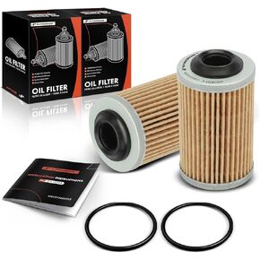 A-Premium 2-PC 10K Miles Protection Oil Filter Compatible with Chevy Camaro, Colorado, Caprice & Cadillac SRX, CTS, ATS, STS & GMC Canyon & Saab 9-3, 9-5, 9-4X & Oldsmobile Aurora, Intrigue & Pontiac
