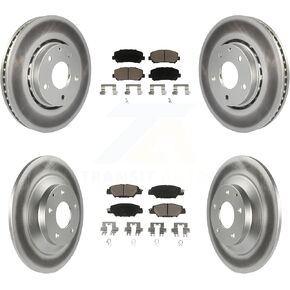 Transit Auto Front Rear Coated Disc Brake Rotors And Ceramic Pads Kit Replacement For Mazda CX-5 KGC-101256