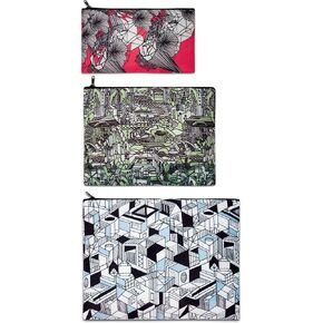 LOQI PEN ART Bloom, Field, City Zip Pockets