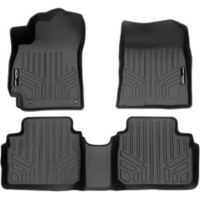 SMARTLINER Custom Fit All Weather Black 2 Row Floor Mat Liner Set Compatible with 2021-2025 Hyundai Elantra (No Elantra GT Models)