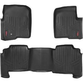 Rough Country Floor Mats for 2004-2008 Ford F-150 | SuperCrew Cab - M-50412 , Black