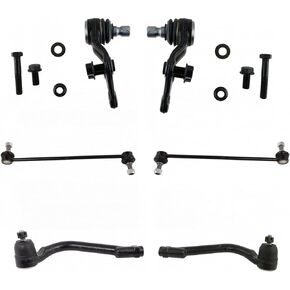 TRQ Front Steering & Suspension Kit Ball Joint Sway Bar Stabilizer Link Tie Rod Compatible with 2013-2018 Hyundai Santa Fe Santa Fe Sport 2014-2015 Kia Sorento