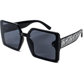 Oversized Square Sunglasses for Women Big Large Wide Designer Trendy Sunglasses for UV Sunglasses Women