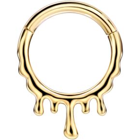FANSING 316L Surgical Steel Bleeding Style Piercing Rings for Septum Daith