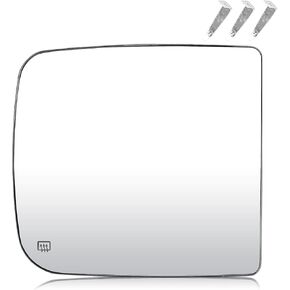 Passenger Side Mirror Glass Replacement for 2009 Dodge Ram 1500, 2010-2019 Ram 1500 2500 3500 4500 5500, 2019-2020 Pickup Classic Right Side Heated Mirror Replace 68067726AA