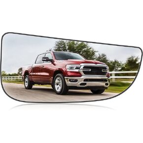 Right Passenger Side Lower Mirror Glass Replacement Compatible with 2009-2020 Dodge Ram 1500 2500 3500 4500 5500 Rearview Convex Mirror Replace 68067730AA