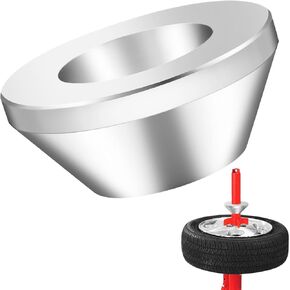 LOQJSS Manual Tire Wheel Changer Centering Cone,Billet Aluminum Upgrade Large Wheel Hold Down Cone For1.67 Diameter Center Post Car Truck,Fit Up to 4.4" Hub Opening