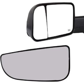 Passenger Right Side Lower Mirror Glass Replacement for 2010-2020 Dodge Ram 1500 2500 3500 4500 5500 Side View Convex Towing Mirrors with Back Holder, Replace 68067730AA