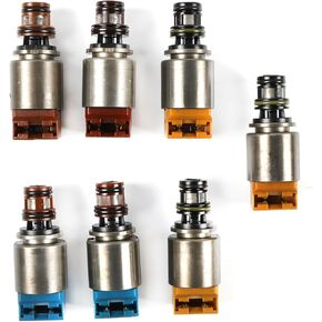 6HP21 6HP28 7PCS Transmission Solenoid Kit Set Fits for BMW 128i 135i 335i 335xi 550i 650i 335i xDrive X1 X5 Z4 S5 Q5 Jaguar LR4 Automotive Replacement Part Replace OE 1068298046