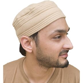 Soft Fabric Lightweight Taqiah Hat - Warm Taqiah Cap Muslim Prayer Hat Kufi - Beanie Ramadan Topi Prayer Cap