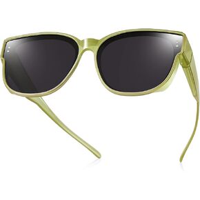 Br'Guras Polarized Fit Over Glasses Sunglasses for Women Men, Trendy Square Wrap Around Shades UV Protection in Saudi Arabia